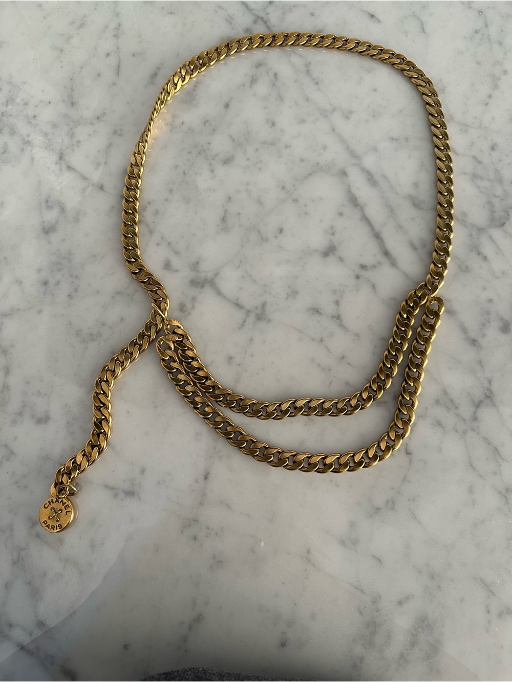 Chanel Vintage logo chain belt